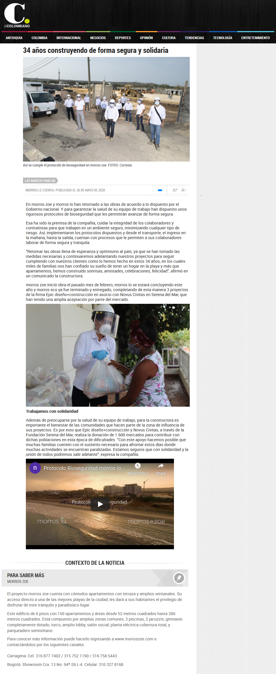 34 años construyendo de forma segura y solidaria