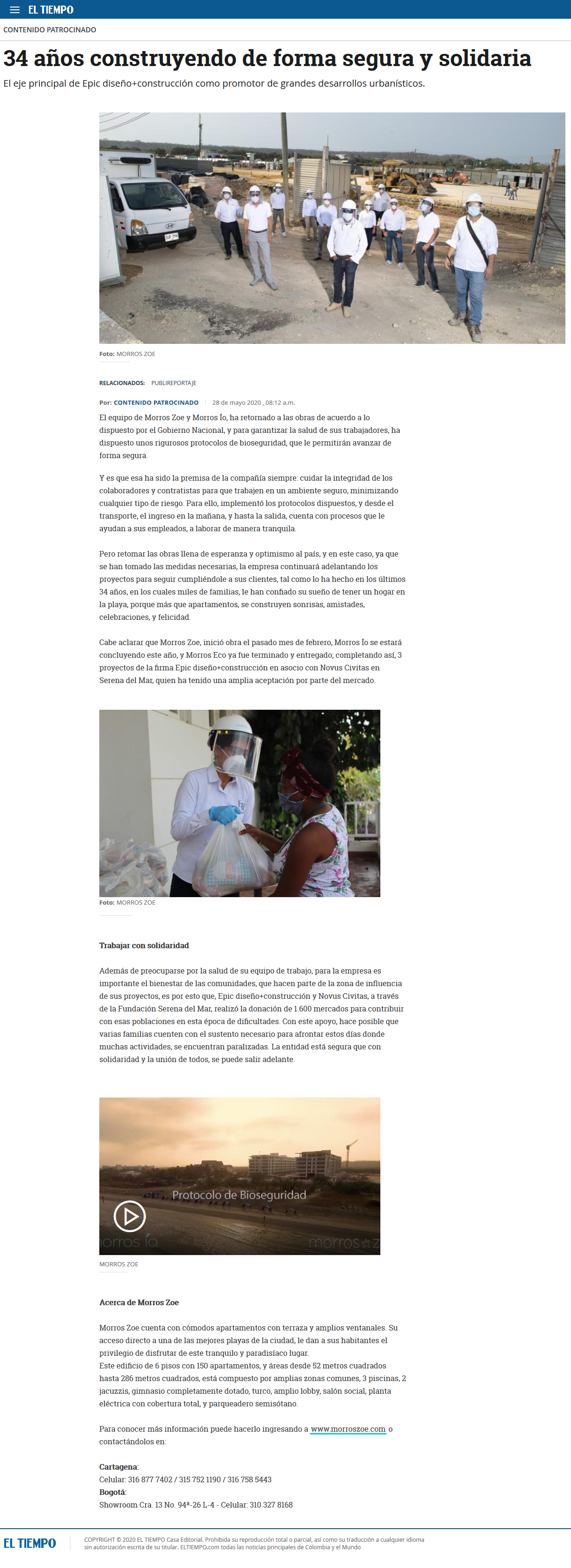 34 años construyendo de forma segura y solidaria