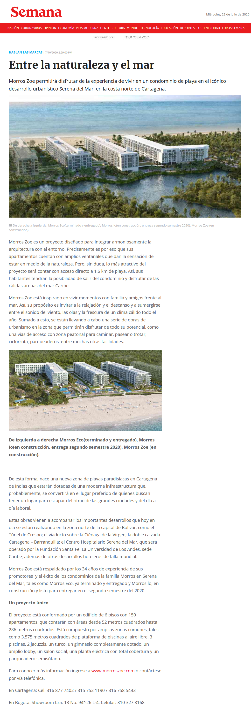 Entre la naturaleza y el mar