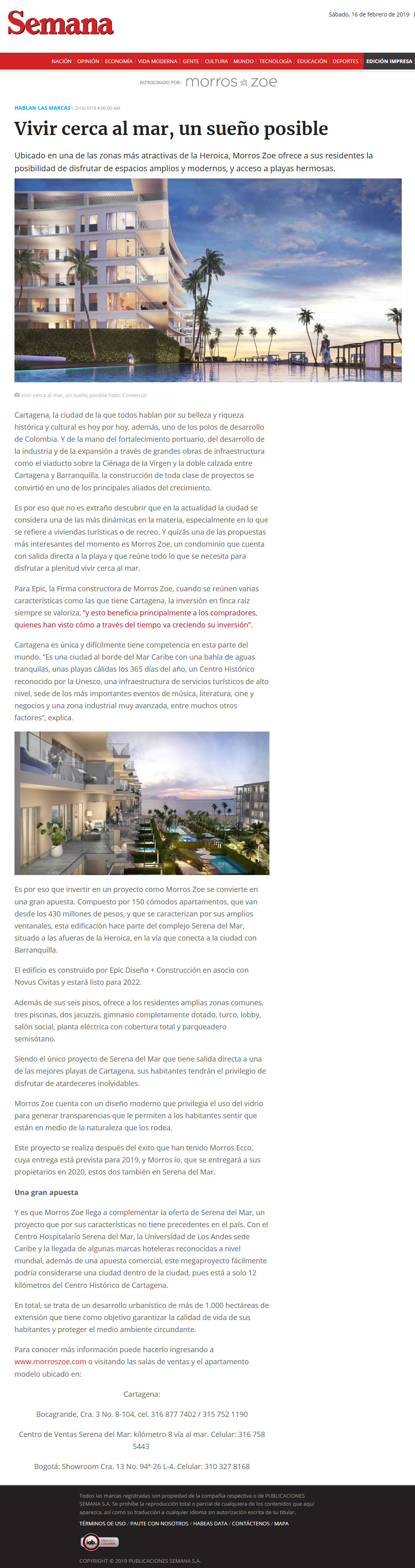 Vivir cerca al mar, un sueño posible